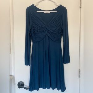 Bailey 44 knee length, long sleeved, navy blue dress